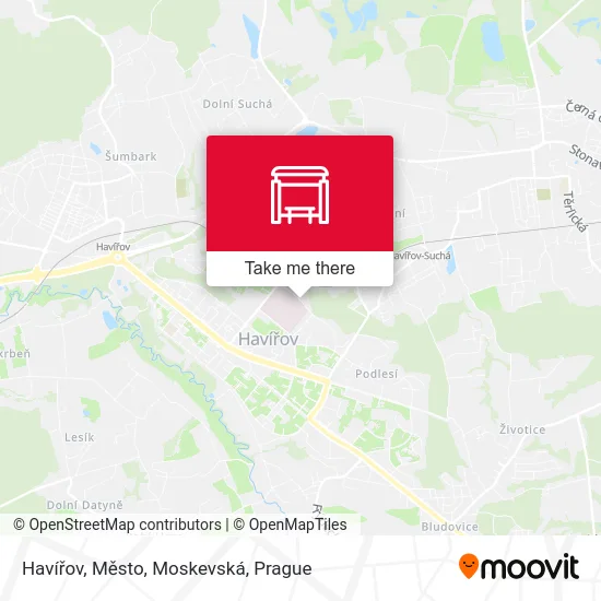 Карта Havířov, Město, Moskevská