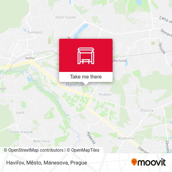 Havířov, Město, Mánesova map