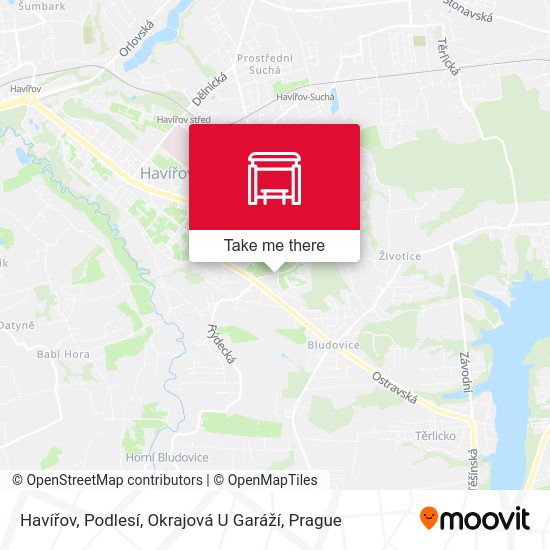 Havířov, Podlesí, Okrajová U Garáží map
