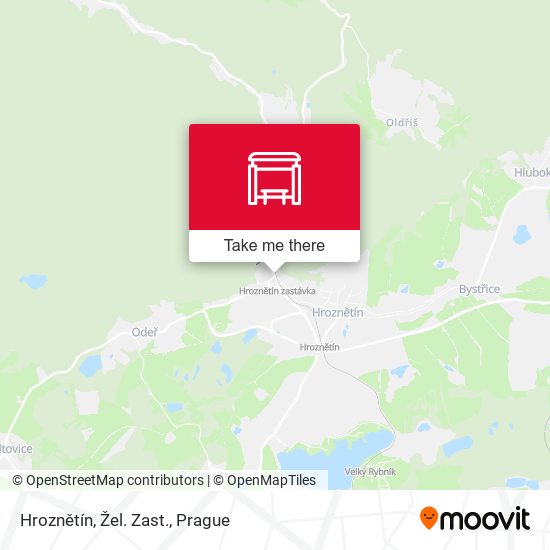 Hroznětín, Žel. Zast. map
