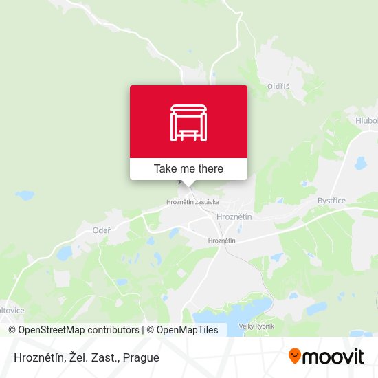 Hroznětín, Žel. Zast. map