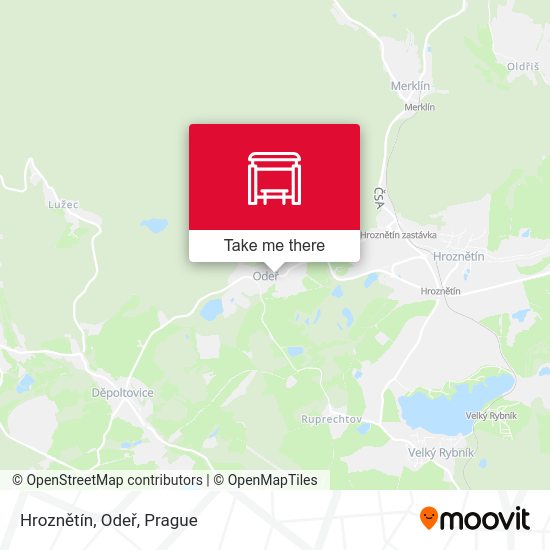 Hroznětín, Odeř map
