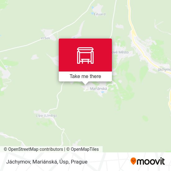 Jáchymov, Mariánská, Úsp map