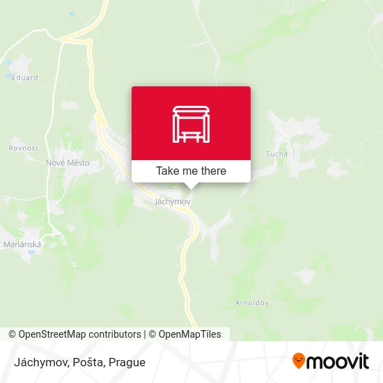 Карта Jáchymov, Pošta