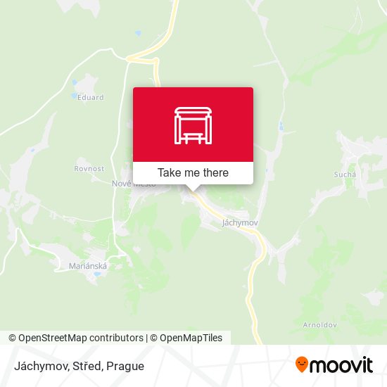 Jáchymov, Střed map