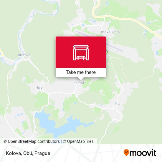 Карта Kolová, Obú