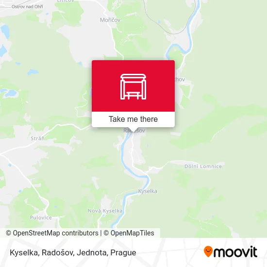 Карта Kyselka, Radošov, Jednota