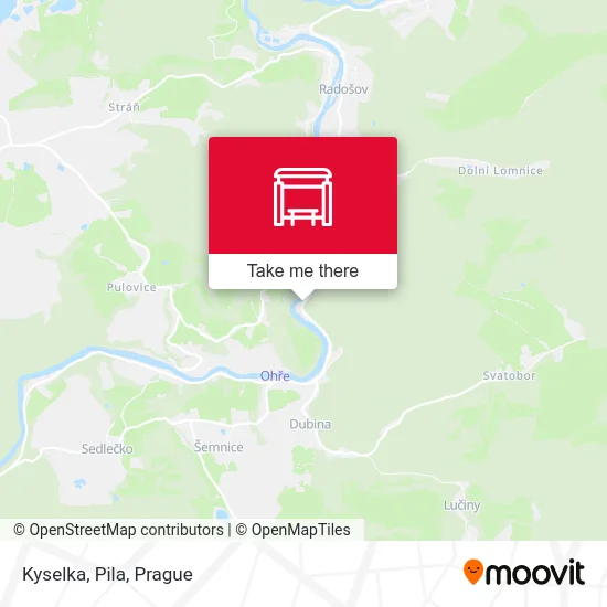 Карта Kyselka, Pila