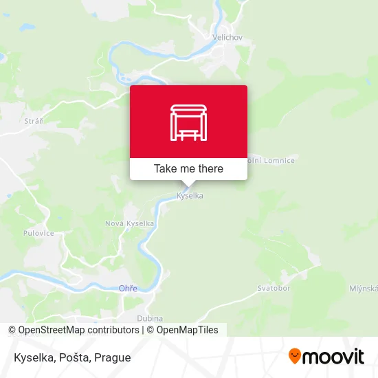 Карта Kyselka, Pošta