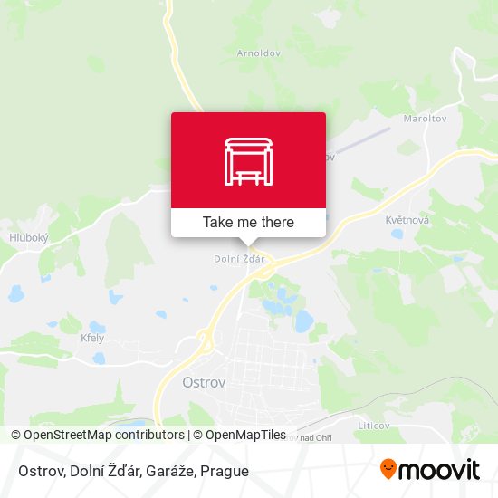 Ostrov, Dolní Žďár, Garáže map