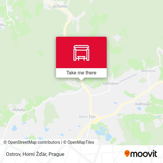 Ostrov, Horní Žďár map