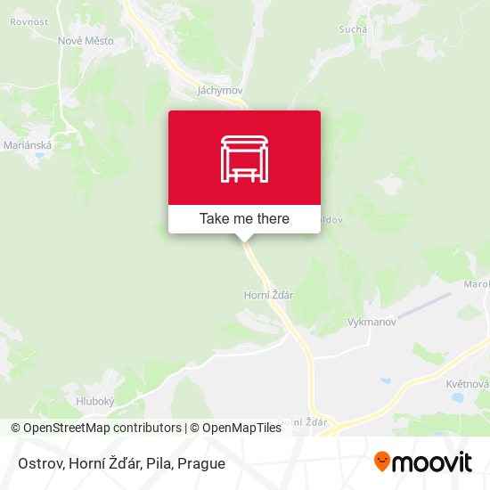 Ostrov, Horní Žďár, Pila map