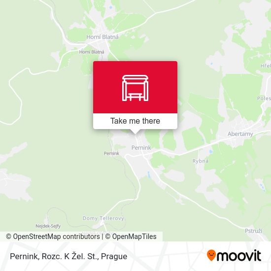 Pernink, Rozc. K Žel. St. map