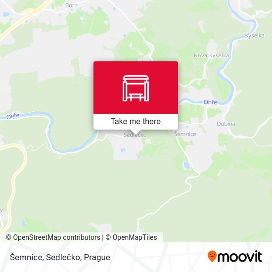 Šemnice, Sedlečko map