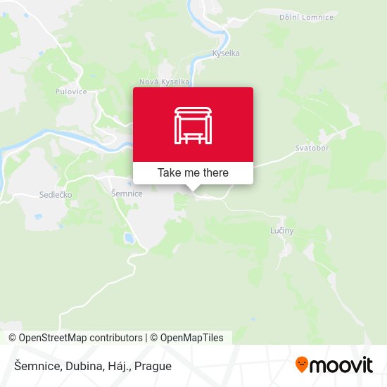 Šemnice, Dubina, Háj. map