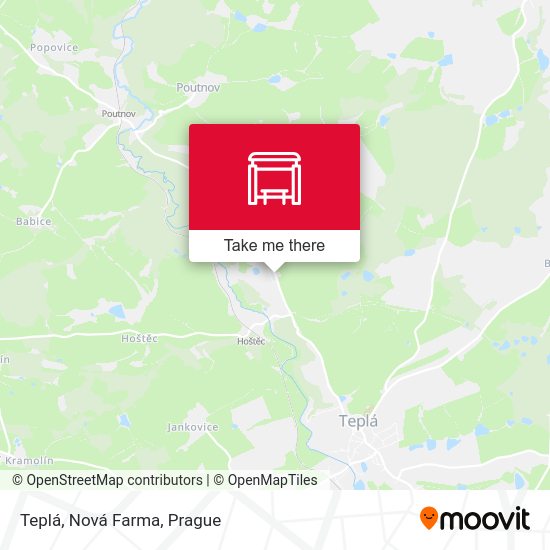 Карта Teplá, Nová Farma