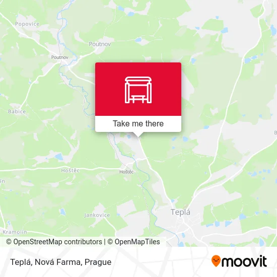 Карта Teplá, Nová Farma