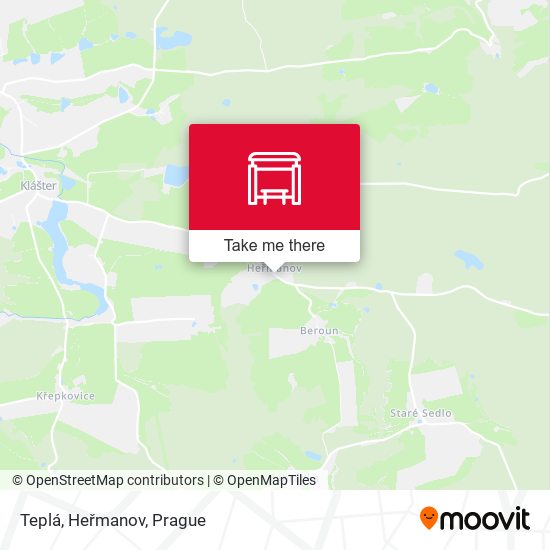 Teplá, Heřmanov map