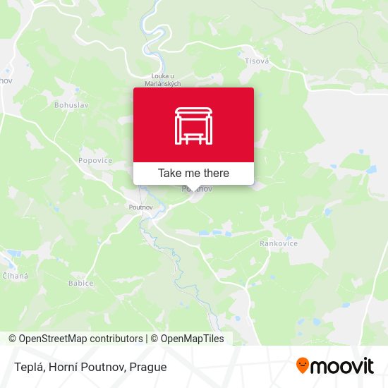 Teplá, Horní Poutnov map