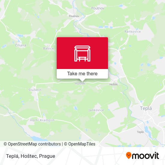 Teplá, Hoštec map