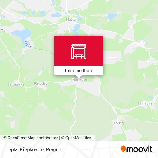 Teplá, Křepkovice map