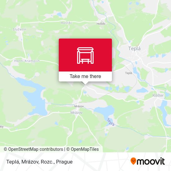 Карта Teplá, Mrázov, Rozc.