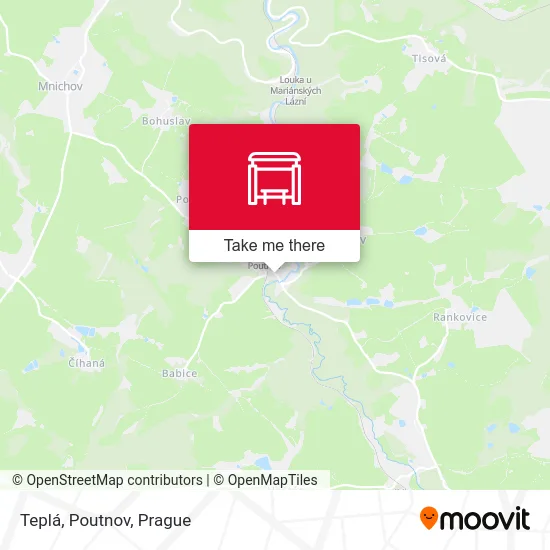 Карта Teplá, Poutnov