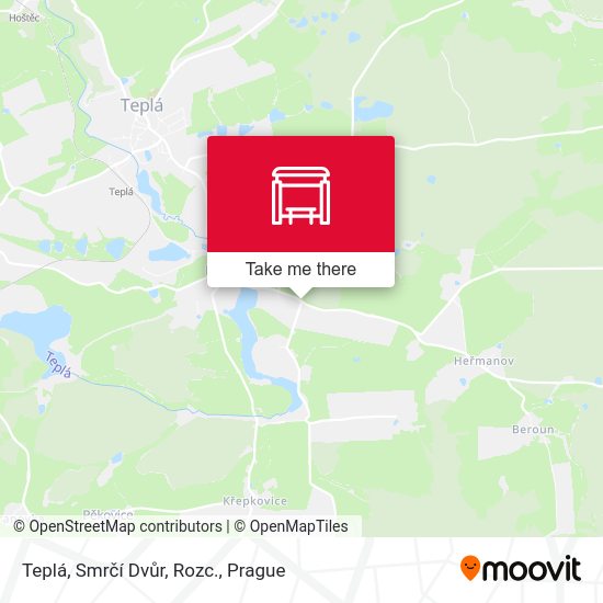 Teplá, Smrčí Dvůr, Rozc. map