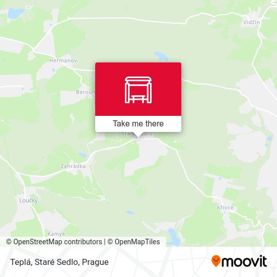 Teplá, Staré Sedlo map