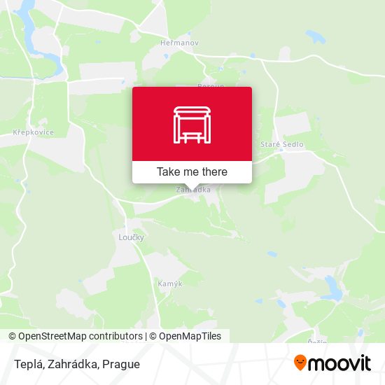 Карта Teplá, Zahrádka
