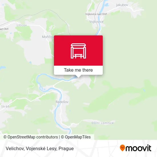 Карта Velichov, Vojenské Lesy