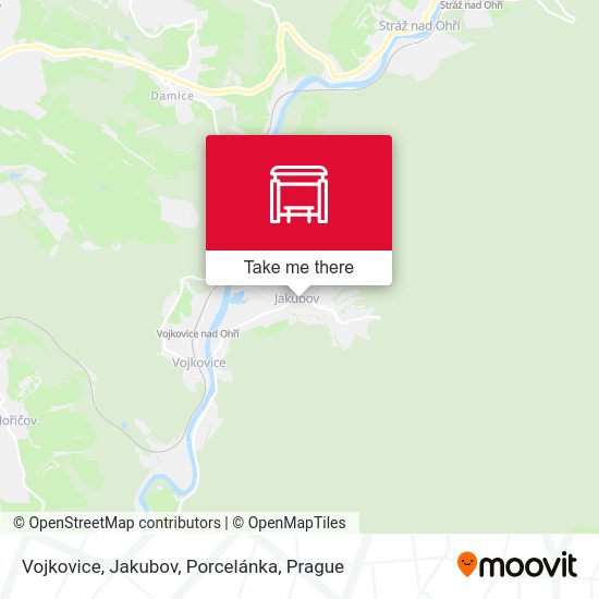 Vojkovice, Jakubov, Porcelánka map