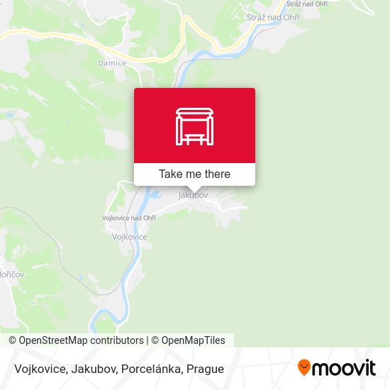 Карта Vojkovice, Jakubov, Porcelánka