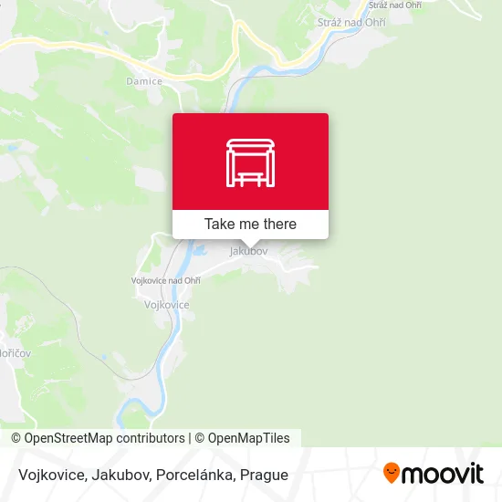 Карта Vojkovice, Jakubov, Porcelánka