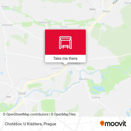 Chotěšov, U Kláštera map
