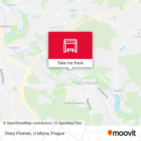 Starý Plzenec, U Mlýna map
