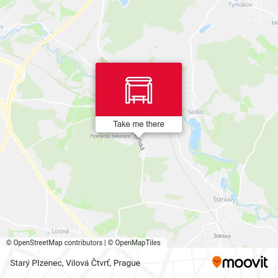 Starý Plzenec, Vilová Čtvrť map