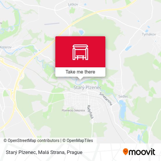 Starý Plzenec, Malá Strana map