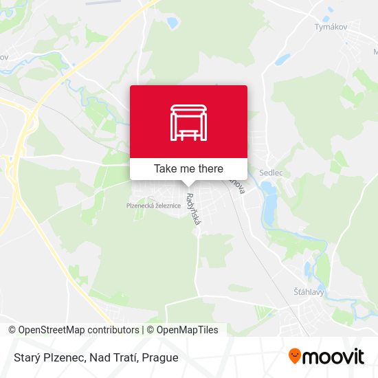 Starý Plzenec, Nad Tratí map