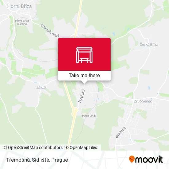 Třemošná, Sídliště map