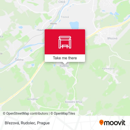 Březová, Rudolec map