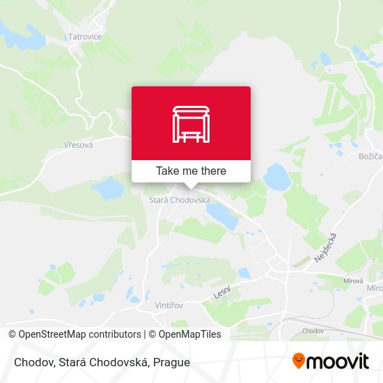 Chodov, Stará Chodovská map