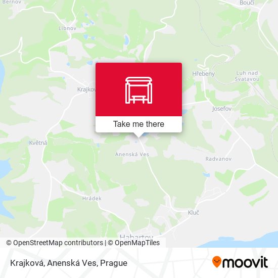 Krajková, Anenská Ves map