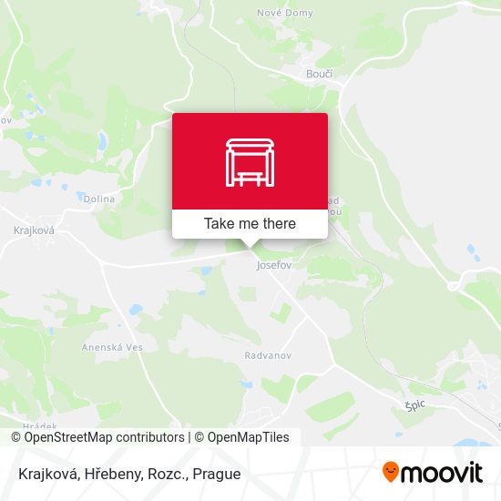 Krajková, Hřebeny, Rozc. map
