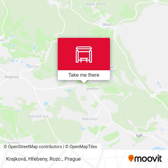 Krajková, Hřebeny, Rozc. map