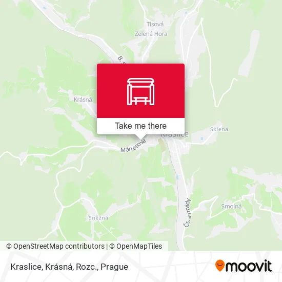 Карта Kraslice, Krásná, Rozc.