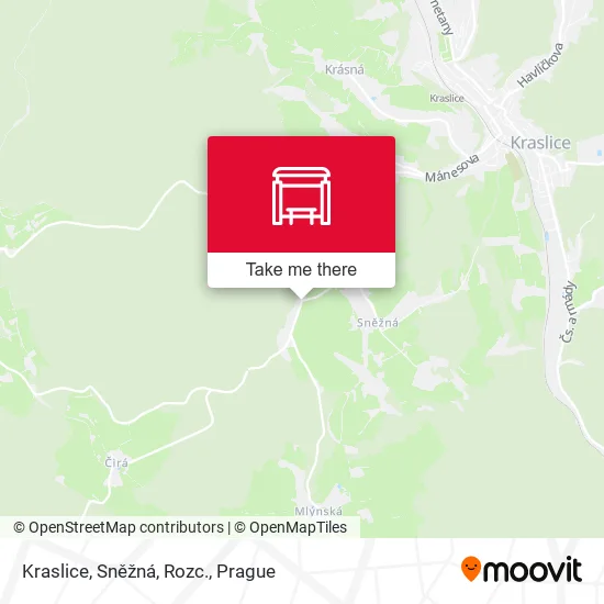Карта Kraslice, Sněžná, Rozc.