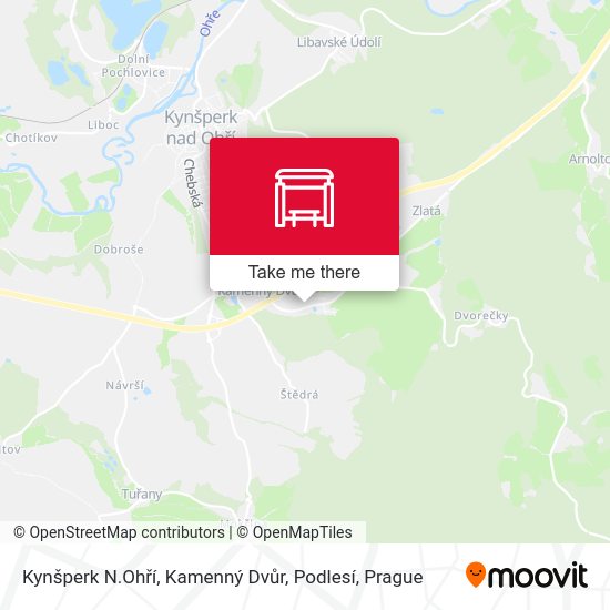 Kynšperk N.Ohří, Kamenný Dvůr, Podlesí map