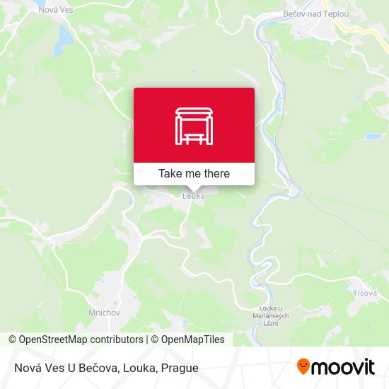 Nová Ves U Bečova, Louka map