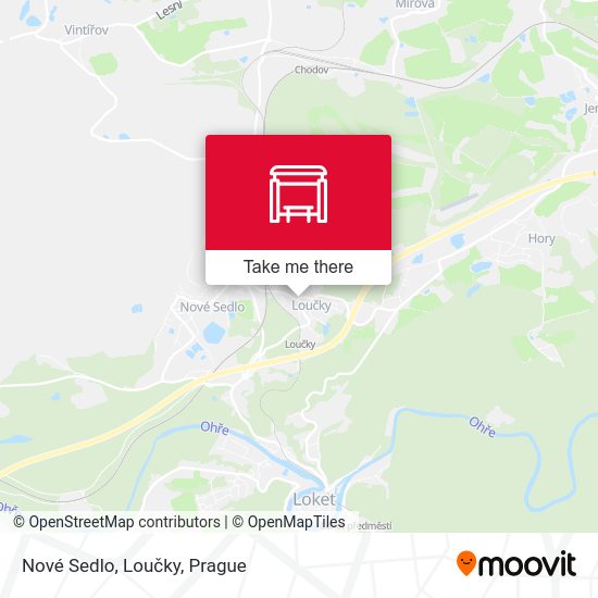 Nové Sedlo, Loučky map